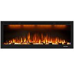 Dreamflame Electric Fireplace 60 inch, Recessed& Wall Mounted Fireplace Heater, Remote Linear in-Wall Fireplace Inserts, Multicolor Flame Options, Thermostat Chimenea, Thin Frame, 750/1500W, Black