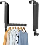 Over The Door Drying Rack, 2 Pack Foldable Over The Door Hooks Hanger for Laundry Clothes Heavy Duty Door Organizer Rack Hanging Coat Rack Storage Hanger for Bedroom Bathroom Kitchen