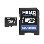 MEMZI PRO 64GB Class 10 90MB/s Micro SDXC Memory Card with SD Adapter for Samsung Galaxy Tab S3 9.7" Tablet PC's