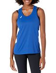 ASICS Women's Women's Team Sweep Singlet, Royal/White, Medium