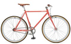 Retrospec Bicycles Mantra V2 Single Speed Fixed Gear Bicycle, Coral, 53cm/Medium