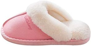 NewYouDirect Slippers for Women Men Cozy Memory Foam Plush Fleece House Shoes Furry Wool-Like w/Indoor Outdoor