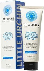 LITTLE URCHIN SPF 50+ Natural Clear Zinc Sunscreen 100g - Australian Made Reef Friendly Suitable For Sensitive Skin