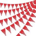 5 Pack Bandana Pennant Banner, Wild West Party Accessory for Western Cowboy Themed Party Decoration, 7.4 x 10.8 Inch