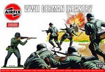 Airfix Model Figures Set - A02702V WWII German Infantry - Model Building Kit Accessories, Plastic Model Kits for Adults & Children 8+, Set Includes 14 Unpainted Figures - Model Accessory for Dioramas