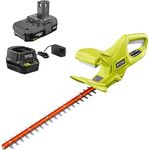 RYOBI P2670 ONE+ Lithium+ 18 in. 18-Volt Lithium-Ion Cordless Hedge Trimmer - 1.5 Ah Battery and Charger Included