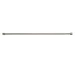 iDesign 78470 Rail, Extra Short Stainless Steel Tension Rod with no Drilling, Modern Telescopic Curtain Pole for Bathroom and Shower, Matte Silver, 66-107 cm