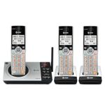 AT&T DECT 6.0 Expandable Cordless Phone with Answering System, Silver/Black with 3 Handsets