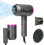 Hair Dryer with Diffuser Ionic Blow Dryer 1875W Fast Drying Foldable Travel Hair Dryer Constant Temperature Hair Care Without Hair Damage