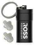 Musician Concert Earplugs - ROSS Percussion High Fidelity Noise Reduction Ear Plugs Concerts, Musicians, Festivals, DJ's (1 Pair)