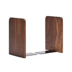 Pandapark Wood Bookends,Non-Skid Bookend for Shelves,Heavy Duty Bookends,Book Stand for Books/CDs,1 Pair