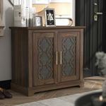 Galano Enfield 2 Door Sideboard, Storage Cabinet and Organizers - Display Cupboard Console - Freestanding Cabinet for Living Room, Entryway, Hallway, Kitchen (Walnut)