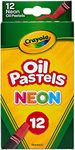 Crayola Oil Pastels, Assorted Neon Colors, Gift for Kids & Adults, 12 Count