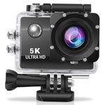 TRIDEO Ultimate 5K Action Camera Bundle | WiFi | 16MP | 170° Wide Angle Lens | Perfect for Vlogging, Bike Helmet Moto vlogging & Travel Adventures | Complete Accessories Kit Included