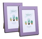 Frame for 6x4 inch Photo Purple Frame MDF Picture Frame 2 Pack for Tabletop and Wall