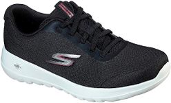 Skechers Women's GO Walk Joy-Ecstatic Sneaker, Black/White, 8