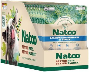 NATOO Dog Food Topper for Picky Eaters & Dog Treat (Salmon with Pumpkin), Dog Toppers for Dry Food, Wet Meal Toppers for Dogs & Puppies, Limited Ingredient Dog Food, (Case of 20) 3 oz Each