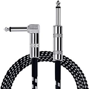 Anpro Cable para Guitarra/Bajo/Teclado/Electríca 3m (10ft) φ 6.3mm (1/4 ") Derecho a Conectores de Forma L