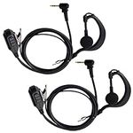 G Shape Soft Ear Hook Earpiece Headset for Motorola Talkabout Walkie Talkie, Ear Piece with Mic Compatible with Talkabout T100 T200 T260 T460 T465 T8500 9500 EM1000 Radios, Pack of 2