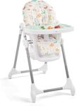 Mamas & Papas Snax Adjustable Baby High Chair for 6 Months Plus, Toddlers, Reclining, Foldable Highchair with Wipeable Removable Tray, Baby Feeding Chair, 120 x 90 x 85 cm, Jungle Alphabet