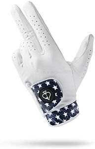 Pins & Aces - Stars Golf Glove Design - Premium AAA Cabretta Leather, Long-Lasting Durable Tour Glove for Men or Women - Premium Leather Golf Glove Left & Right Hand (X-Large, Left)