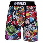 PSD Men's Marvel Print Boxer Briefs - 7 Inch Inseam Breathable and Supportive Men's Underwear with Moisture-Wicking Fabric, Marvel Comics, Medium