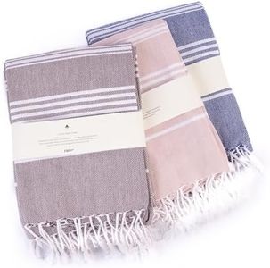 HABER - Premium Basic Large 100% Cotton Towel (152Cm X 76Cm) Soft, Absorbent and Comfortable Towels for Bath Large Size Quick Dry for Bath, Gym & Travel, Pack of 3pcs - Mixed Colour Except White.