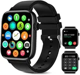 Smart Watch for Women Men (Answer/Make Calls), 1.9" Smartwatch Fitness Tracker for Android iPhone, Waterproof Sport Digital Watches, Blood Pressure Heart Rate Monitor Step Counter Sleep Tracker-Black