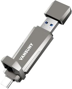 Vansuny 1TB USB Solid State Drive Up to 1000MB/s USB 3.2 Gen 2 Dual SSD USB A + USB C Portable External SSD for Android Phone Tablet Laptop MacBook PC