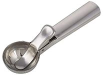 Kuber Industries Stainless Steel Spring/Trigger Ice Cream Scoop (Silver)-KUBMART2855