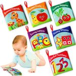 Cloth Books for Babies (Set of 6) - Premium Quality Soft Books for Babies. Touch and Feel Crinkle Paper. Cloth Books for Early Children's Development.