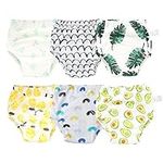 ORINERY Unisex Cotton Reusable Potty Training Underwear Breathable Toddler Boys and Girls Pee Training Underpants Waterproof Training Pants 6-Pack (HT05-K, 6-12 Months Old)