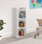 Amazon Brand - Solimo 3-Shelf Engineered Wood Book Shelf and Display Unit |White