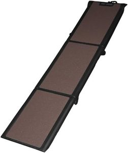 Pet Gear Tri-Fold Ramp, Supports up to 200lbs, 71 in. Long, Patented Compact Easy-Fold Design, Two Models to Choose from, Safety Tether Included,Chocolate,1 Count (Pack of 1)