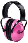 EZARC Kids Noise Cancelling Safety Ear Muffs, SNR 30dB Hearing Protection Noise Reduction Earmuffs with Adjustable Headband for Autism, Sleeping, Studying - Pink