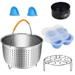 6-Pieces Pressure Cooker Accessories Set Compatible with Pressure King pro, Tefal, aobosi Mini 3 Quart Electric Pressure Cooker, 6.3inch Steamer Basket, 4inch Springform Pan