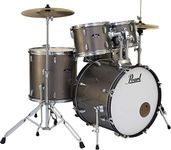 Pearl Roadshow 5-Piece Complete Drum Set with Cymbals - 22 Inches Kick - Bronze Metallic