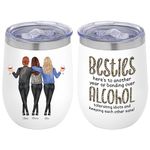 Custom Best Friends Eggshell Cup Gift for Bestie, Stainless Steel Tumbler with Lid Coffee Mug, Personalized Mugs Birthday Christmas Gift for Bestie, BFF, Long Distance Friendship