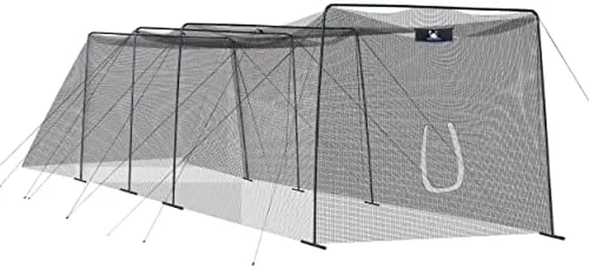 ANYTHING SPORTS Full Batting Cage. Perfect Baseball Batting Cage, Softball Batting Cage, Complete Package with Frame and Netting (60 Feet)