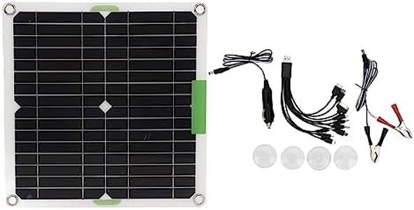 Semi Flexible Solar Panels, High Efficiency 200W 12V Monocrystalline Solar Panel Kit, Solar Panel Trickle Charging Kits for RVs, Cars, Boats, Camping, 10 in 1 Adapter
