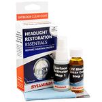 SYLVANIA - Headlight Restoration Kit - 3 Easy Steps to Restore Sun Damaged Headlights With Exclusive UV Block Clear Coat, Light Output and Beam Pattern Restored, Long Lasting Protection