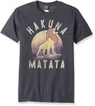 Disney Men's Lion King Simba Pride Hakuna Matata Warrior Graphic T-Shirt, Charcoal Heather, Large