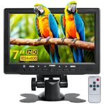 Hosyond 7 inch Small Monitor Mini Portable Display 1024X600 HDMI for PC/Mac Mini/TV/Raspberry PI/Camera/Gaming