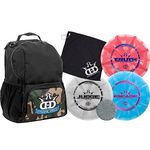 Dynamic Discs Disc Golf Starter Set | Cadet Backpack Disc Golf Bag Included | 17 + Disc Capacity | Prime Burst Frisbee Golf Set Included | Putter, Midrange, Driver | 170g Plus (Woodland Camouflage)