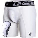 Legendfit Men Strapped Compression Sliding Shorts w/Cup Protective Athletic Underwear for Baseball Hockey Lacrosse Cricket