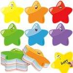 90 Pieces Star Cut Outs Stars Bulletin Board Cutouts Assorted Color Cutouts Back to School Star Cutouts Smile Face Stars Cutouts Large Elementary Stars Cutouts for Star Craft Kids Classroom Decor