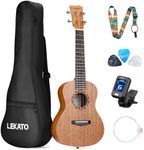 LEKATO 23 Inch Ukulele Kit for Adults Concert Ukulele Mahogany Hawaii Ukulele Set with Gig Bag/Tuner/Strap/Picks/Strings, Gift for Beginner