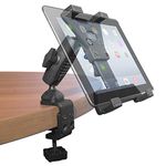 iBOLT TabDock Bizmount Clamp- Heavy Duty Dual-Ball C-Clamp mount for all 7" - 10" tablets (iPad, Samsung Galaxy Tab, etc.) For Desks, Tables, Wheelchairs, Carts: Great For Homes, Schools, Offices