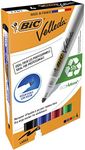 BIC 904941 Velleda 1701 ECOlutions Whiteboard Pens Medium Bullet Tip - Assorted Colours, Pack of 4 Markers