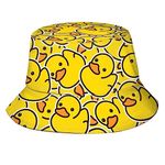 Shylve Dual-Sided Duck Bucket Hat - Versatile Duck Print Sun Hat for All, Perfect for UK Festival Accessories, Sun Visors, Golf & Funny Hat Enthusiasts